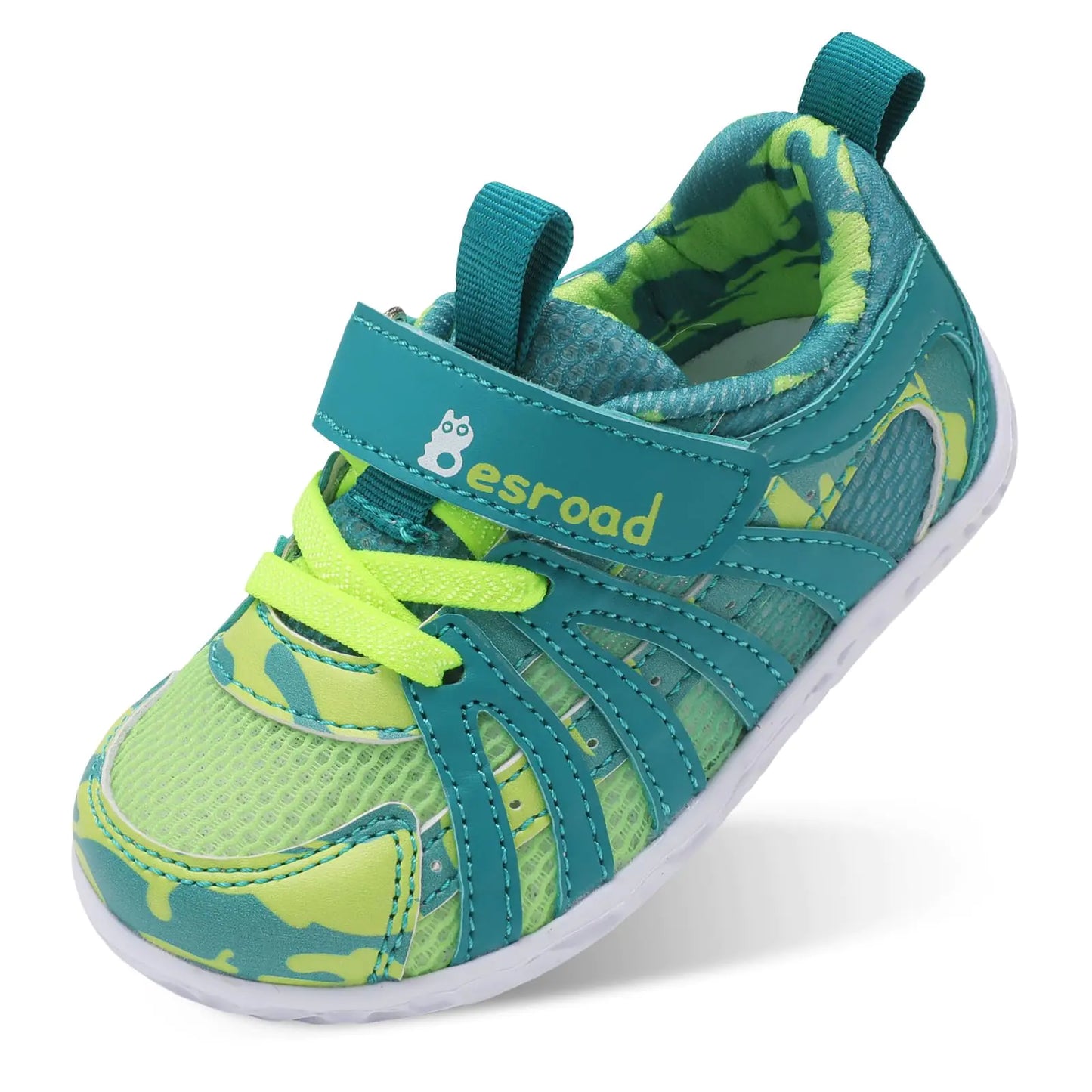 Besroad Toddler Shoes Kids Sneakers for Boys Girls Sports Shoes Walking Running Sneakers Breathable Lightweight Fashion Casual Camo Green 5-5.5Toddler