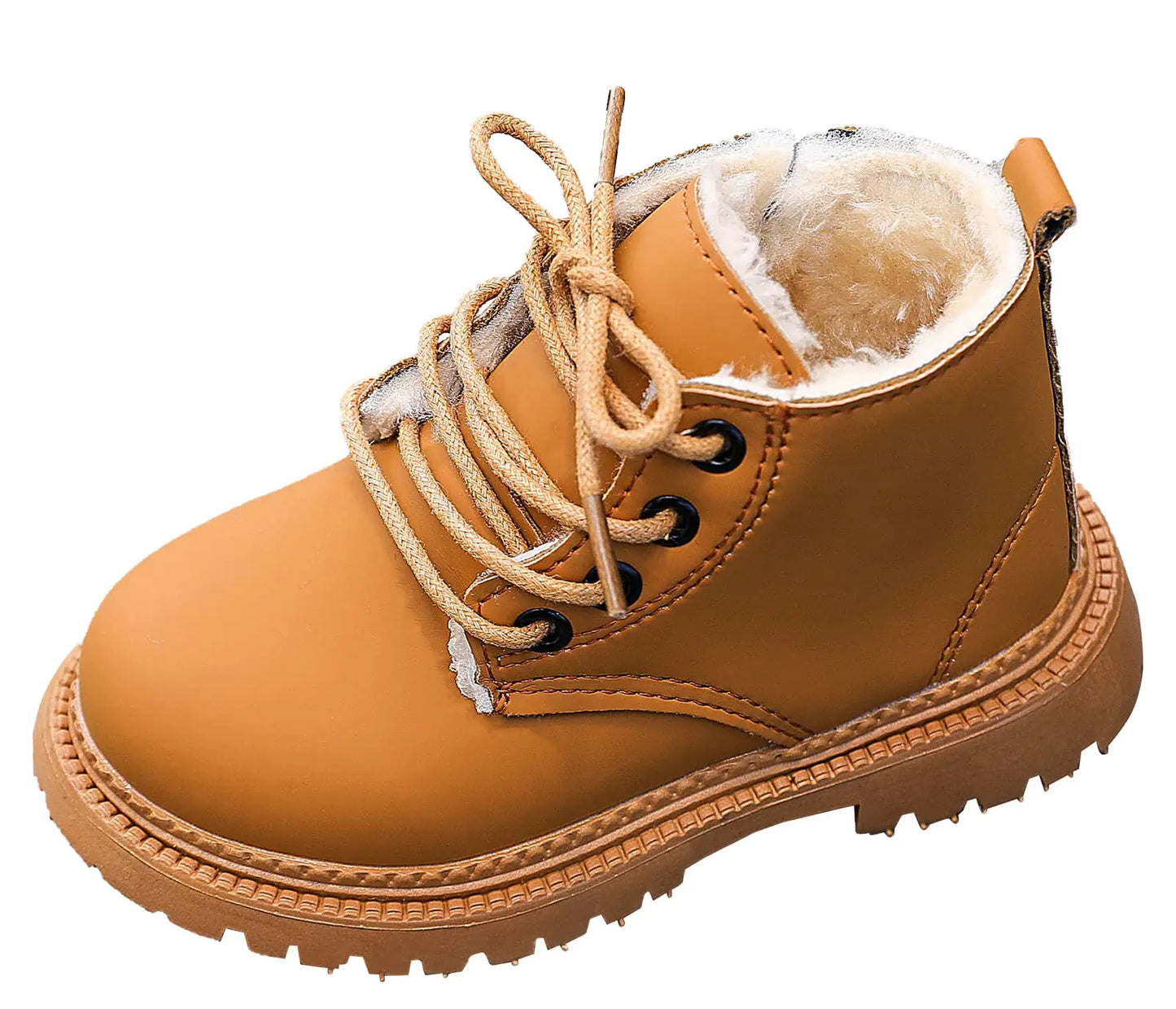 Happy Cherry Toddler Boots Kids Boys Lace up Booties Fashion Casual Hiking Boots Waterproof Outdoor Work Ankle Boots