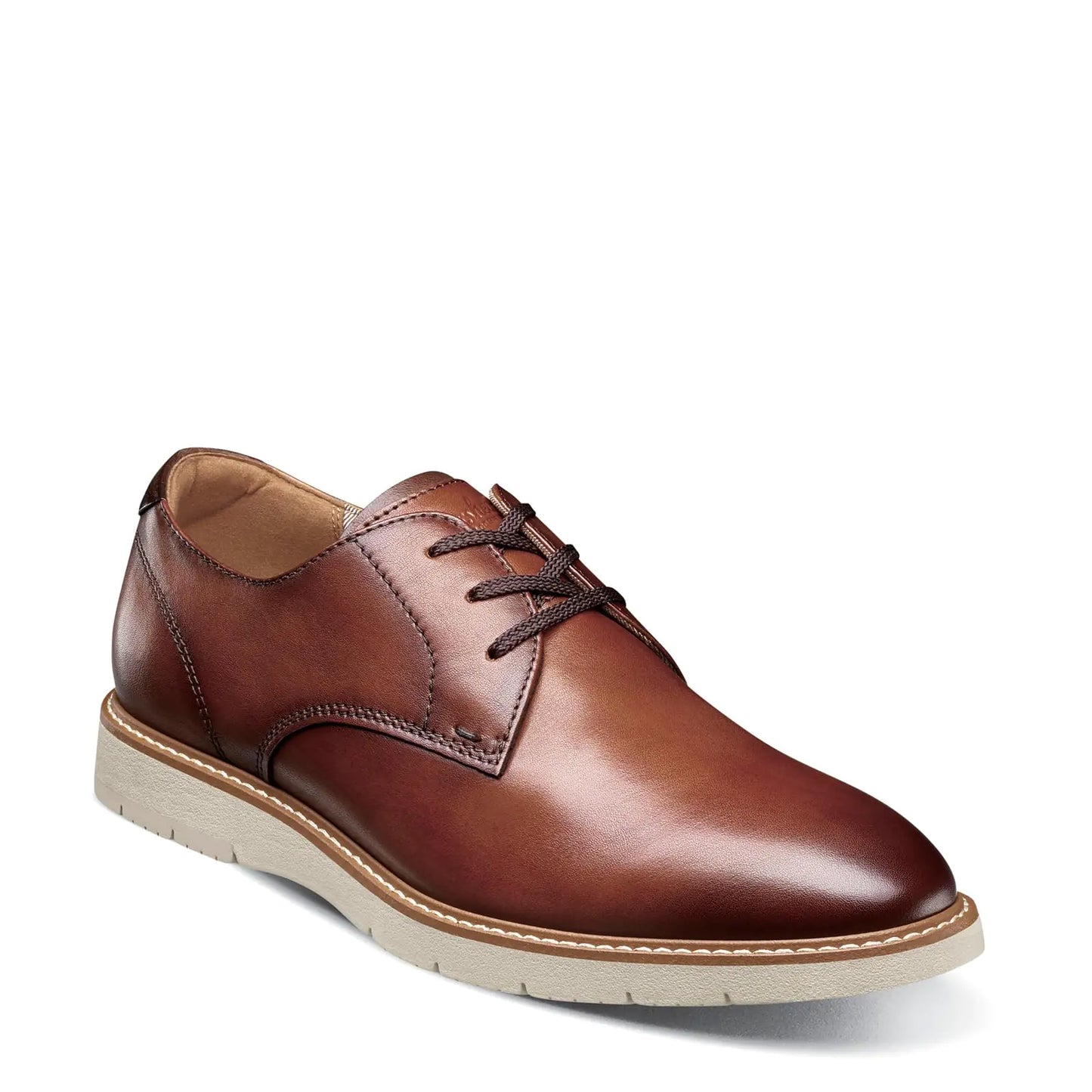 Florsheim Vibe Plain Toe Oxford Mens Oxford 9 2E US Cognac