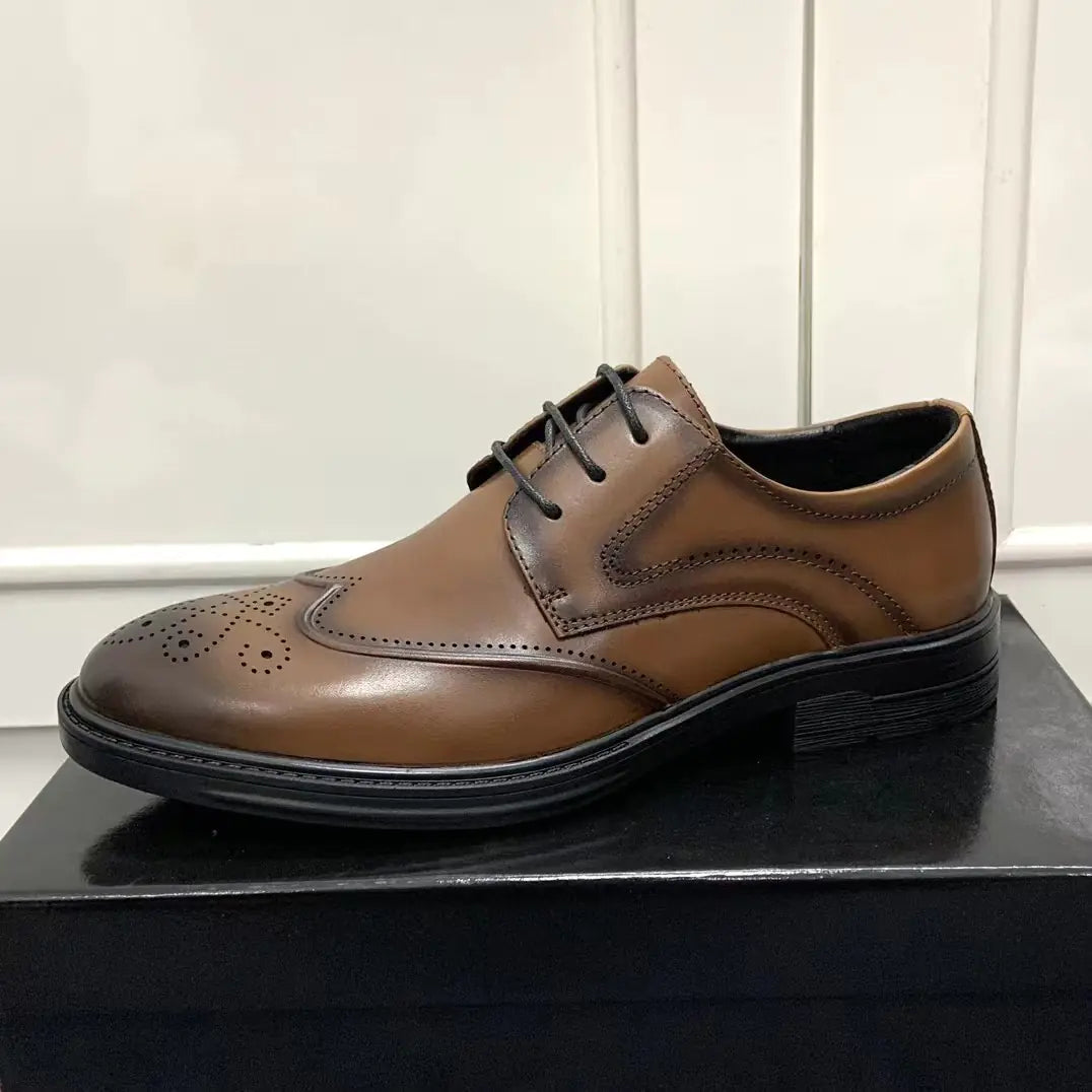 Men's Business Brogue Leather Shoes for 2024