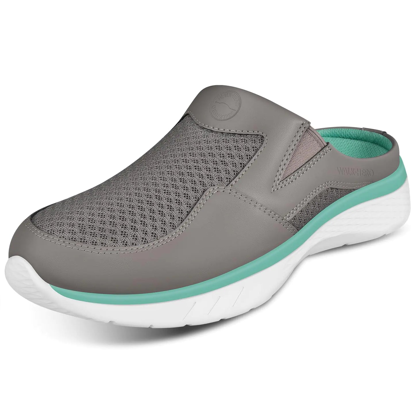 Mule Slip On Sneakers Women for Plantar Fasciitis Comfy Walking Sneakers for Women with Arch Support Orthopedic Womens Mules & Clogs (Dark Grey 8)
