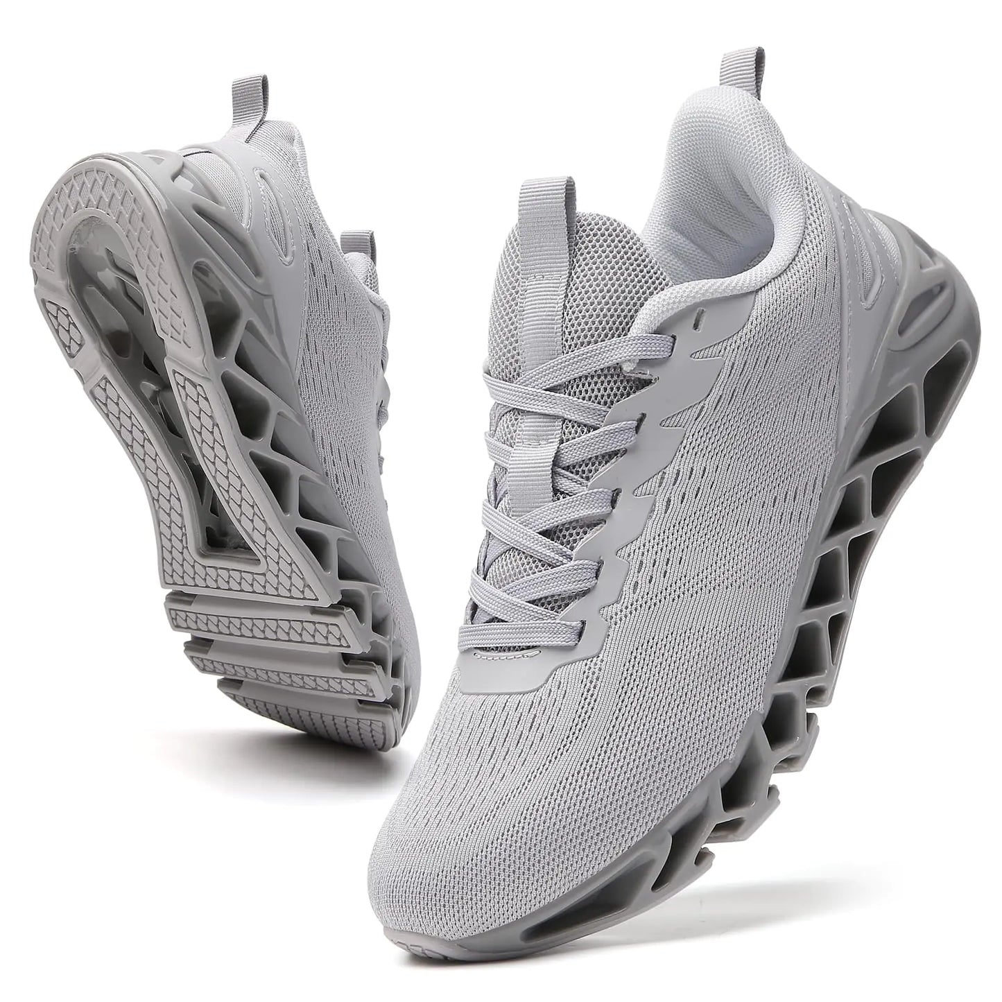 SKDOIUL Walking Sneakers for Men Sport Athletic Running Shoes Workout Runner Jogging Tennis Trainers Light Grey Size 9.5