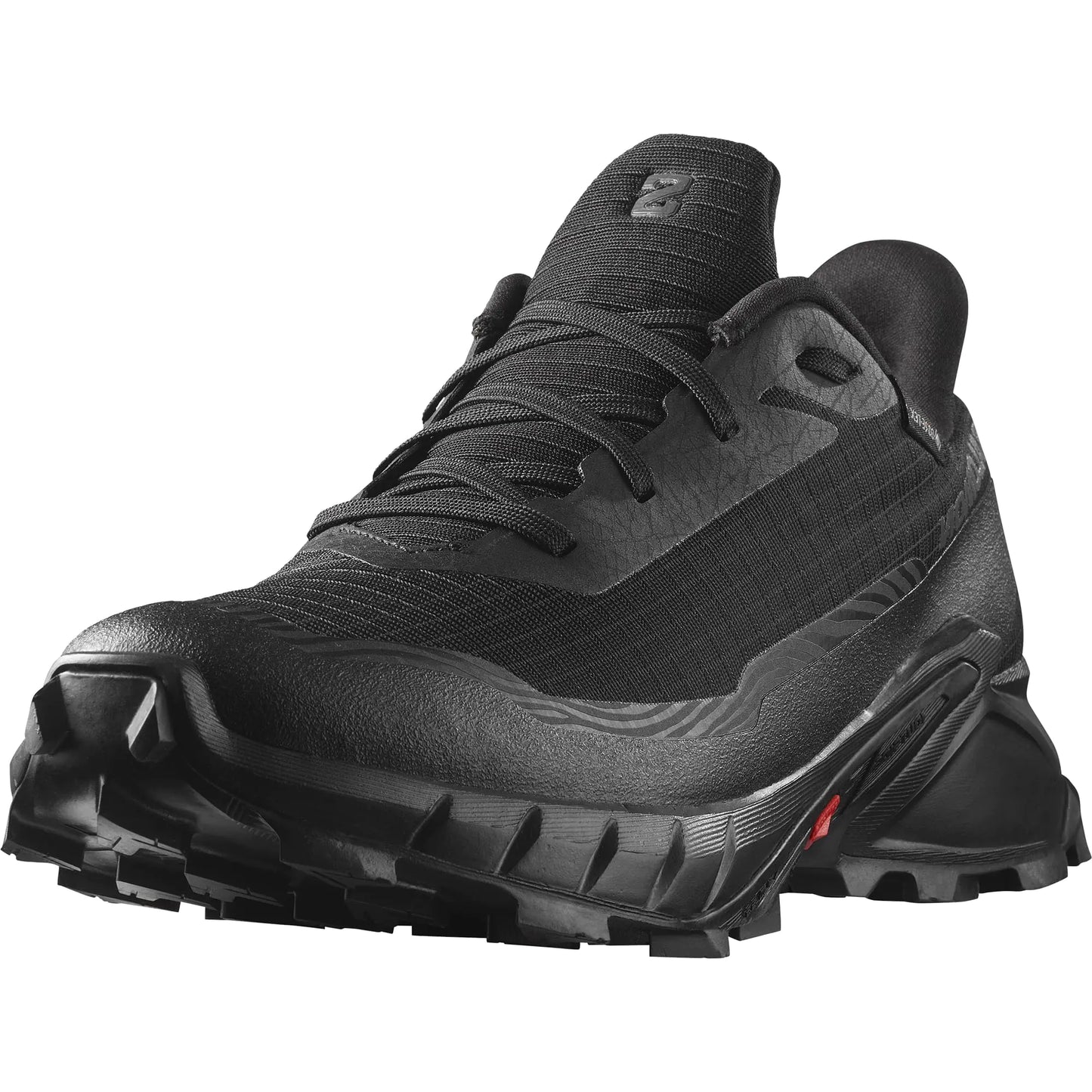 Salomon Mens ALPHACROSS 5 GORE-TEX Trail Running Shoes for Men Black / Black / Ebony 9