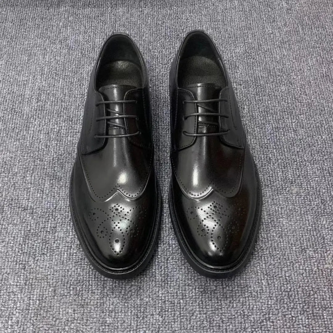 Men's Business Brogue Leather Shoes for 2024