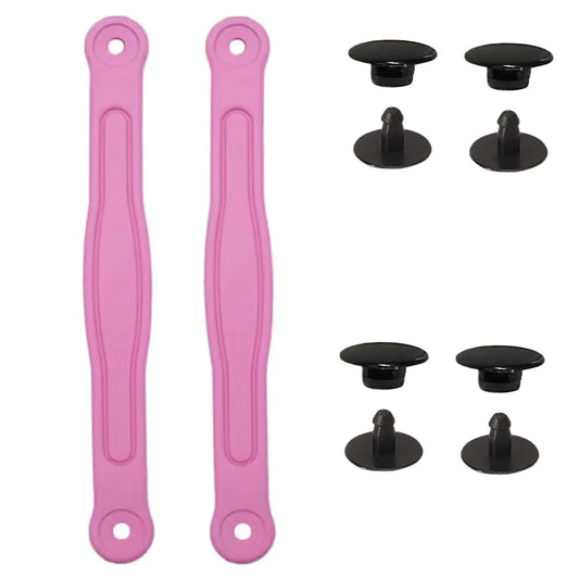 LEEJOPO Heel Strap Replacement with Rivets Compatible with Croc Strap Replacement Men Women Classic Clogs Shoe Repair (Pink M6/W8-22.5cm)