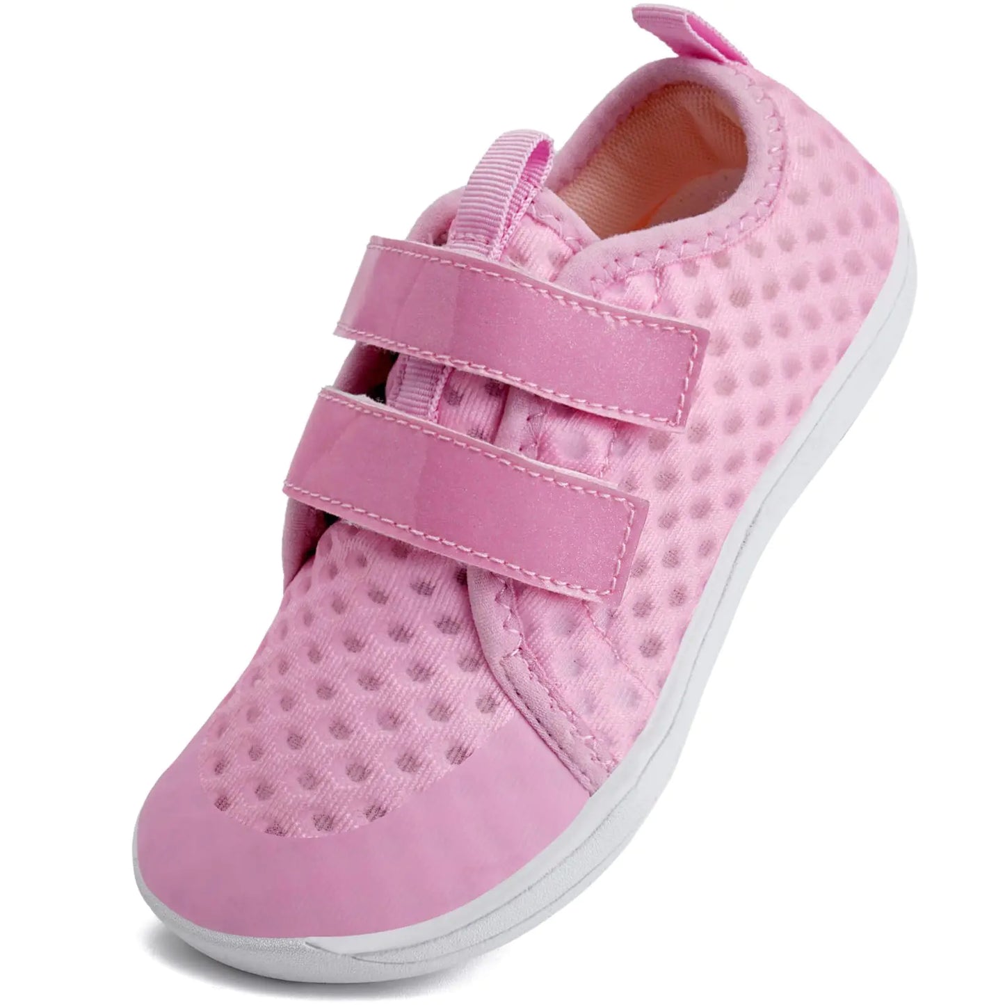 WateLves Wide Toddler Water Shoes Kids Barefoot Beach Swim Aqua Shoes Boys Girls Breathable Mesh Walking Hook and Loop Sneakers (Pink 29)