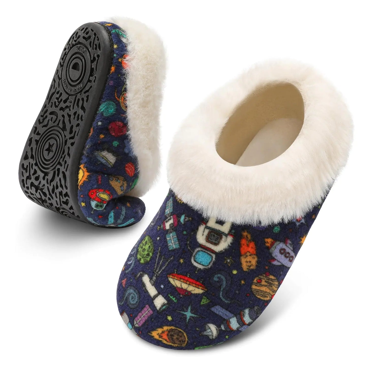 FEETCITY Toddler Shoes Infant House Slippers Boys Girls Toddler Barefoot Shoes Warm Winter Baby Slip On Shoes Kids Shoes 8.5-9 Toddler