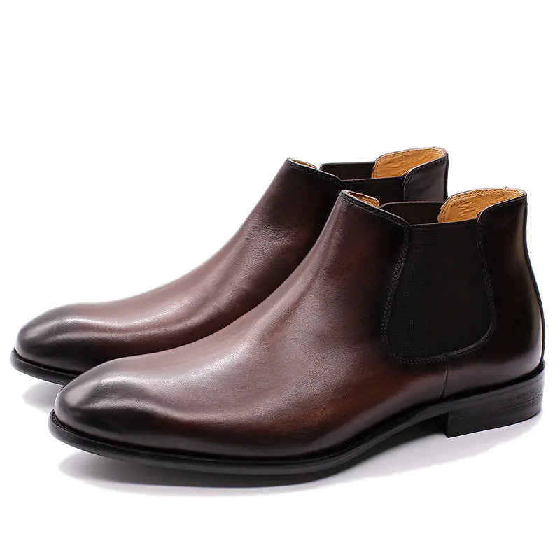 Genuine Leather Casual Cowhide Men's Shoes with One Stirrup