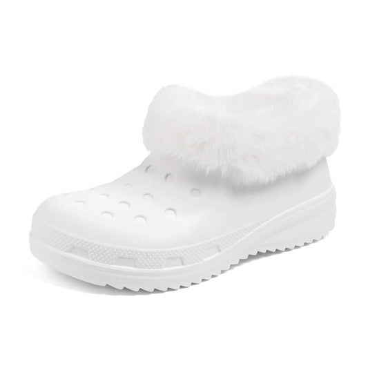 Casazoe Unisex-Adult Lined Clogs Women Men Waterproof Winter Warm Fuzzy Slippers Fleece Lining House Slippers Lightweight Outdoor Indoor Home Shoes