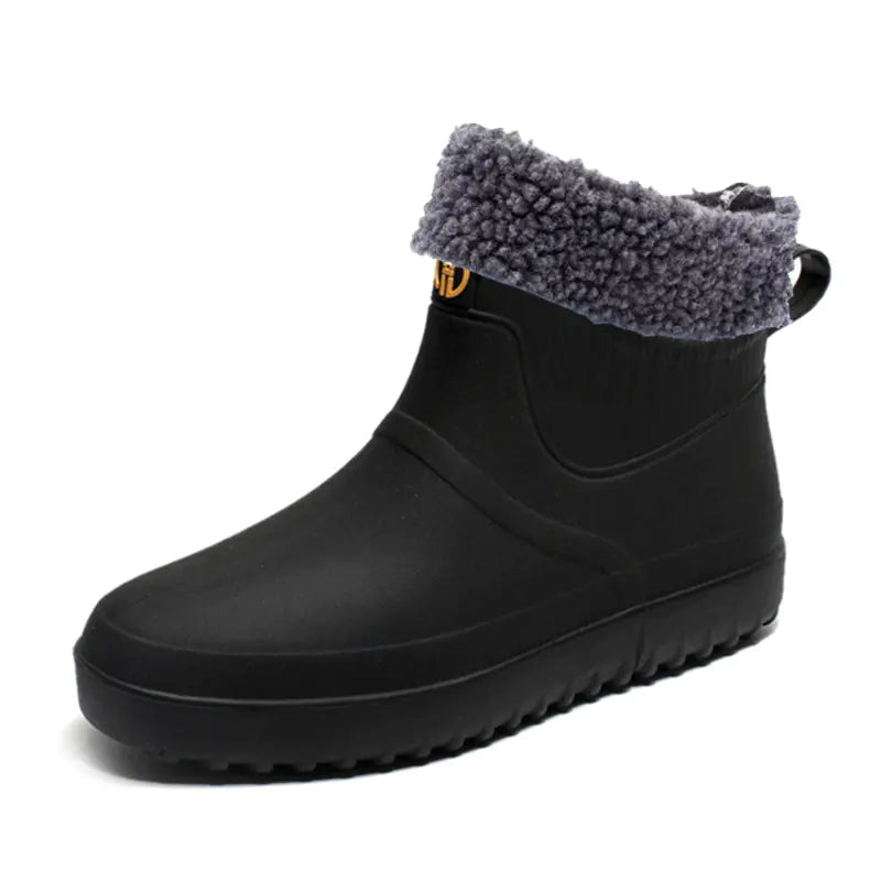 Fashionable Mid-Calf Waterproof Rain Boots for Men
