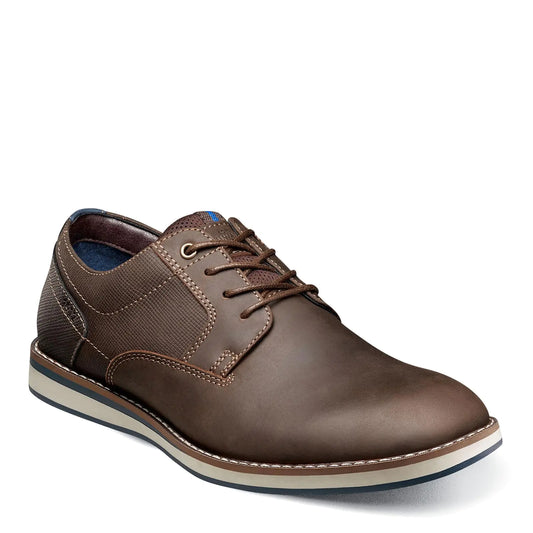 Nunn Bush Mens Circuit Plain Toe Oxford Brown