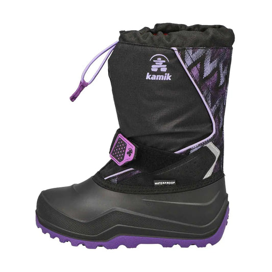 Kamik Kids Snowfall P 2 Winter Boots Black/Purple 11 Little Kid