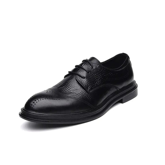 Men's Brogue Leather Shoes for Business and Casual Wear