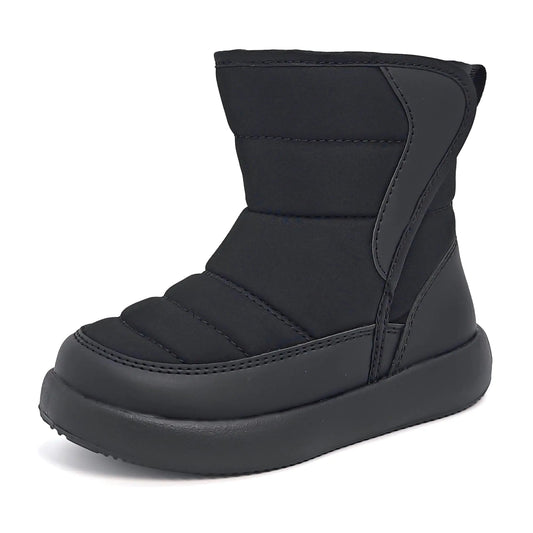Umerigo Toddler Snow Boots Kids Girls Boys Winter Waterproof Warm Fur Lined Boots Botas Para Niñas Black for Toddler Size 8.5