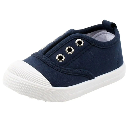 Mzeyapo Toddler Shoes Baby Girl Sneaker Kids Boy Casual Canvas Shoes Slip on Walking Shoes Lightweight(7.5 ToddlerBlue26)