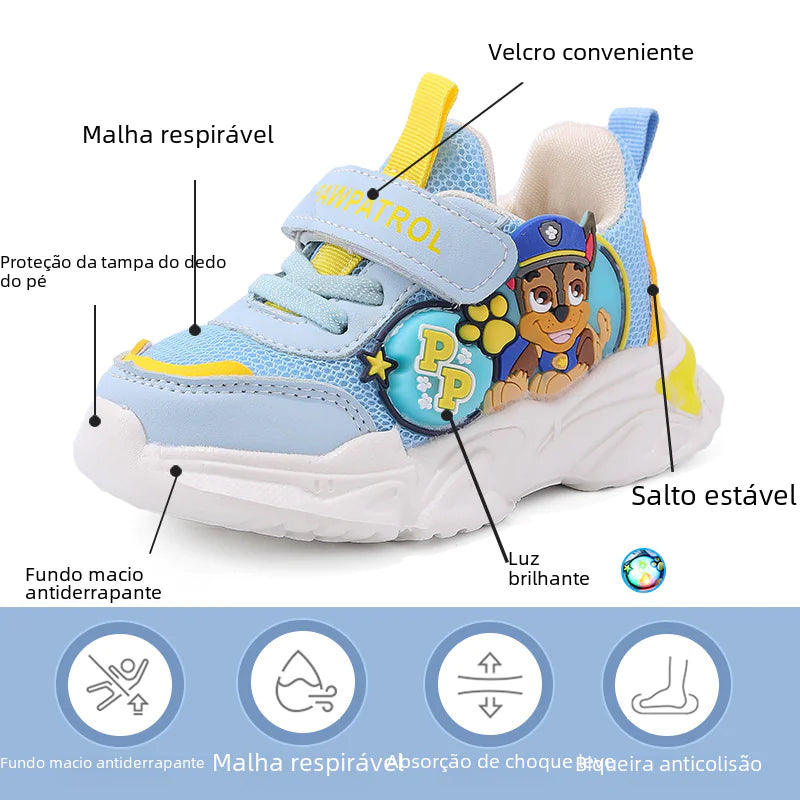 Paw Patrol Kids' Breathable LED Sports Shoes
