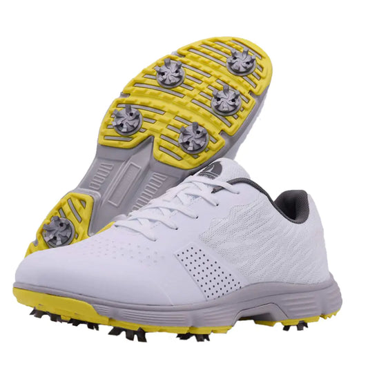Zakey Waterproof Professional Golf Shoes Men Spikes Golf Sneakers Male Outdoor Anti Slip Walking Footwears White
