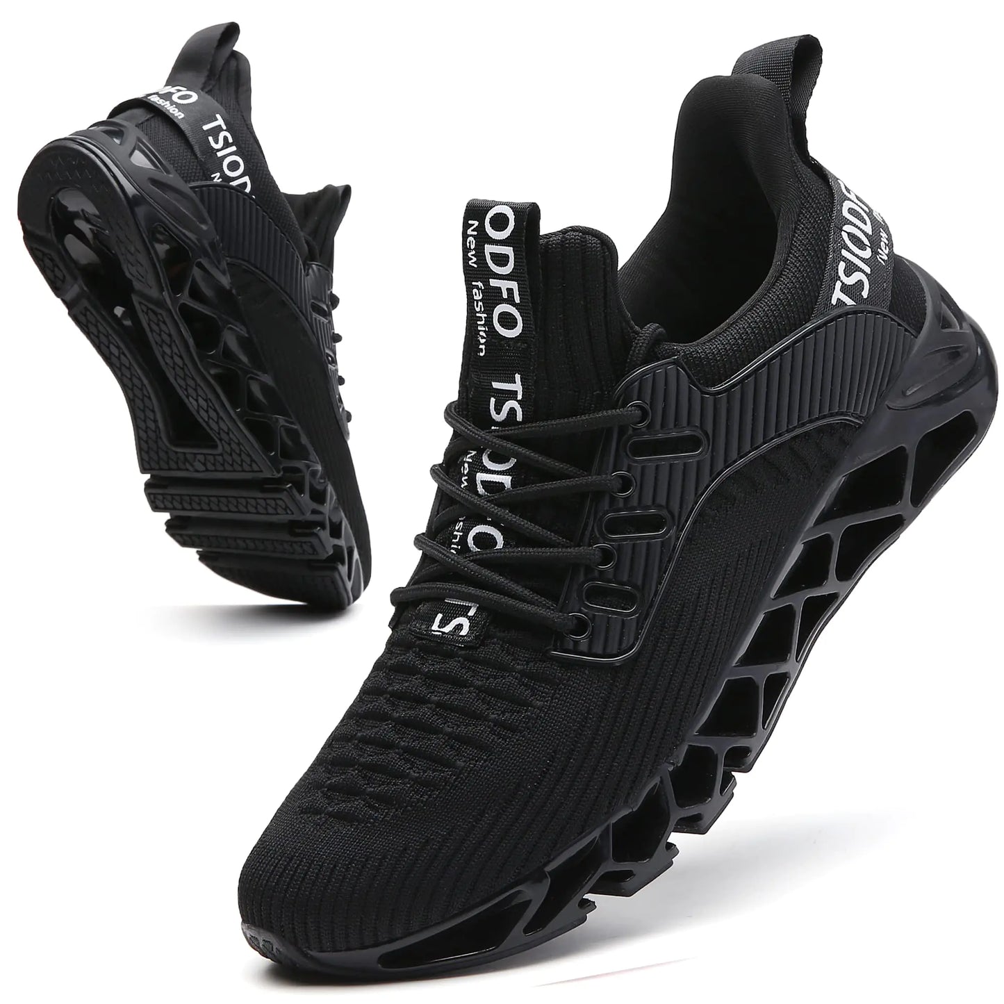 Sneakers for Men Slip on Fashion Casual Sport Running Tennis Athletic Walking Shoes Gym Runner Trail Shoes Non-Slip Jogging Shoe All Black Size 9
