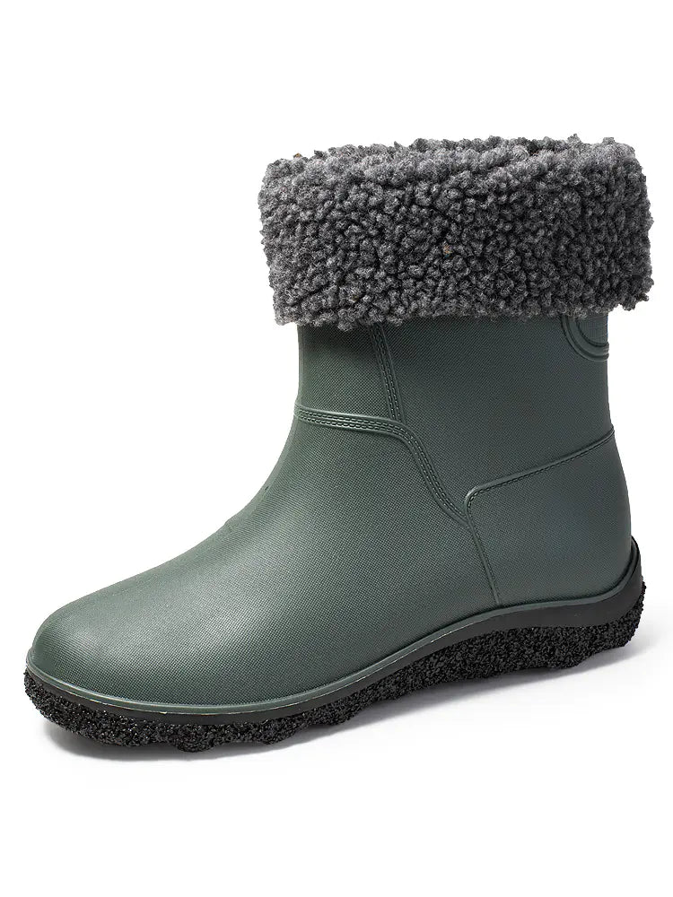 Fashionable Mid-Calf Waterproof Rain Boots for Men