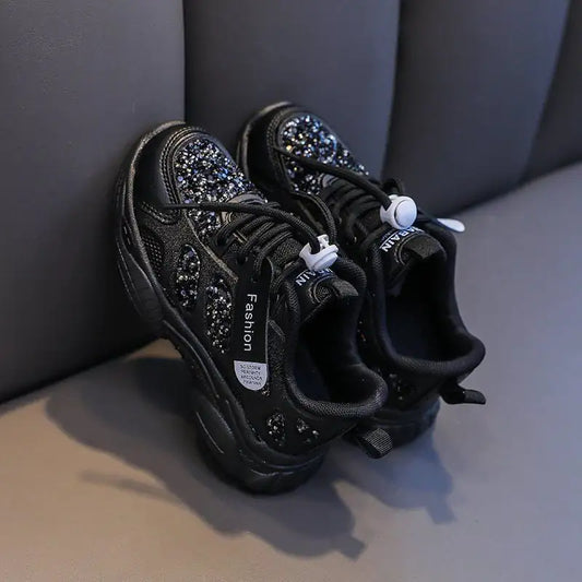Breathable Mesh Sequined Casual Kids' Daddy Shoes