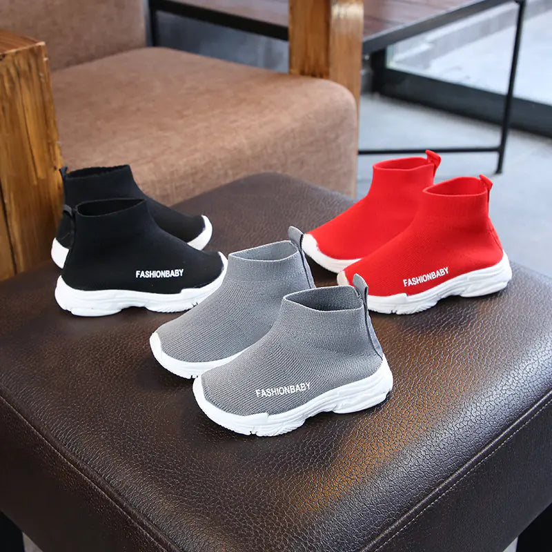 Autumn Korean Style Kids' Breathable Sock Shoes