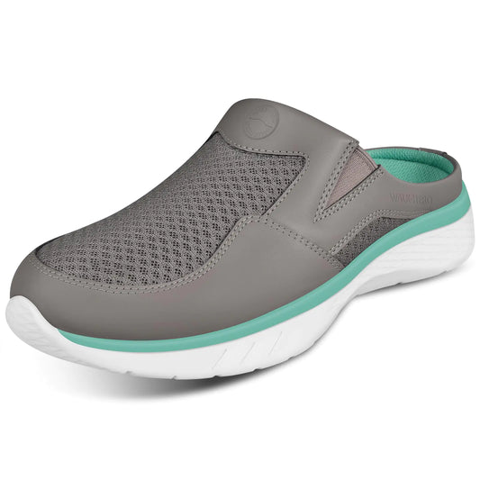 Mule Slip On Sneakers Women for Plantar Fasciitis Comfy Walking Sneakers for Women with Arch Support Orthopedic Womens Mules & Clogs (Dark Grey 8)