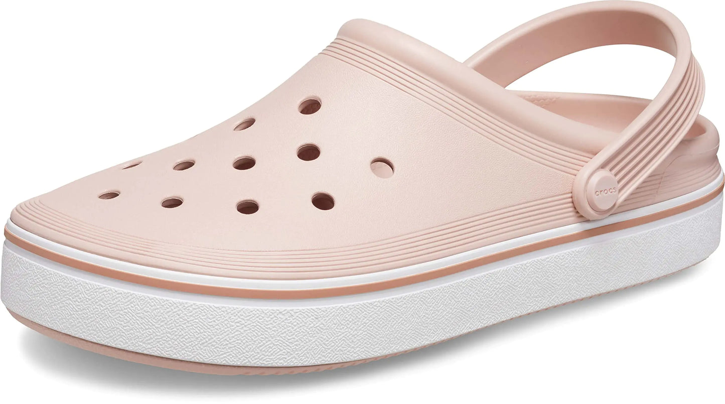 Crocs Unisex-Adult Off Court Clogs Pink Clay 10 Women/8 Men