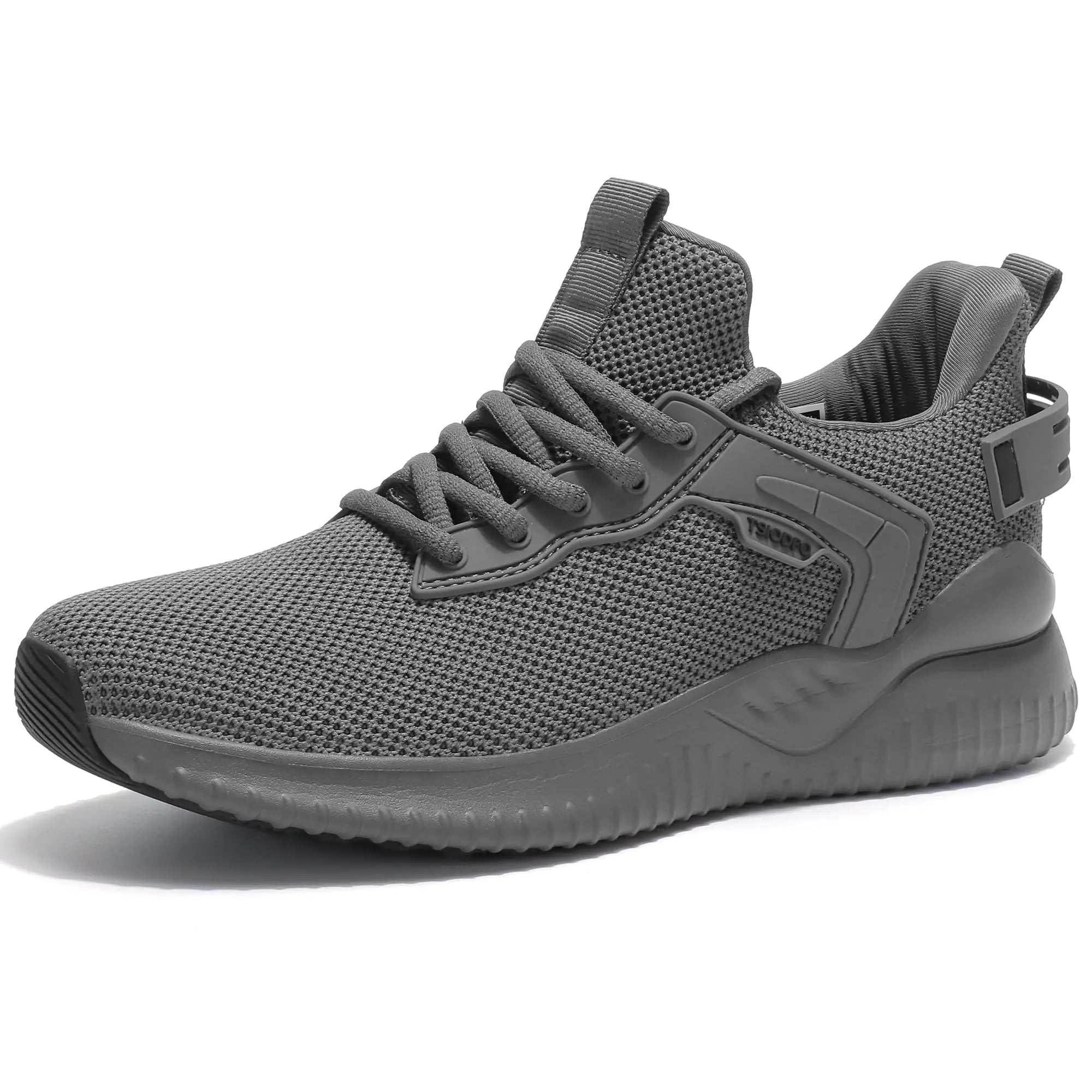 TSIODFO Slip on Sneakers for Men Running Walking Shoes Comfort Gym Workout Athletic Tennis Shoe Dark Grey Size 11