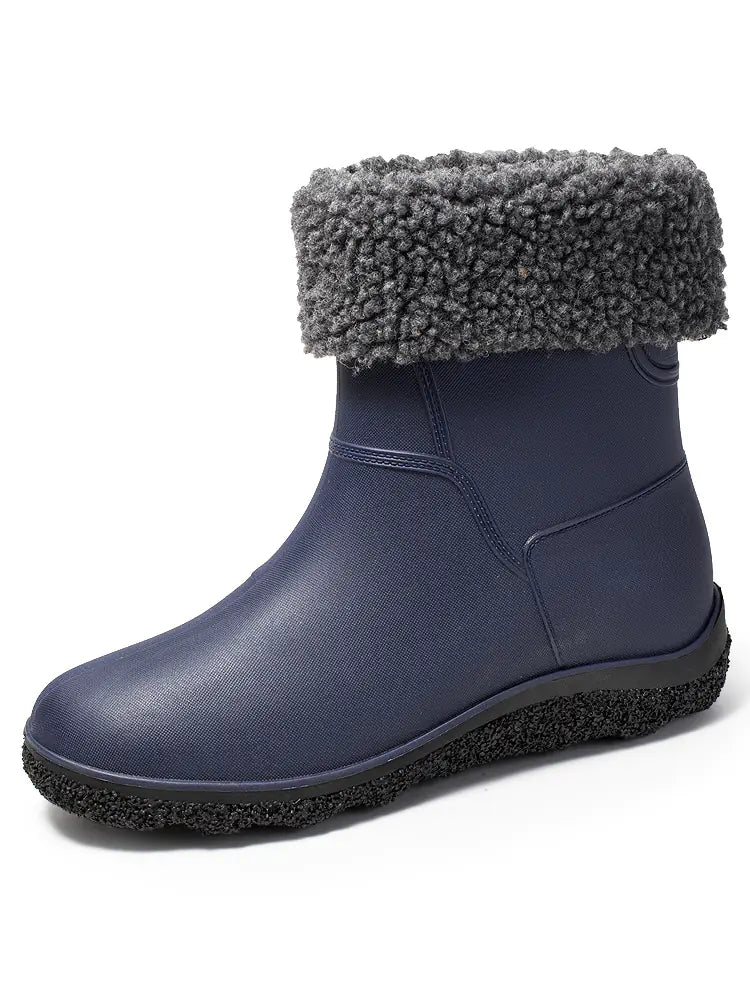 Fashionable Mid-Calf Waterproof Rain Boots for Men
