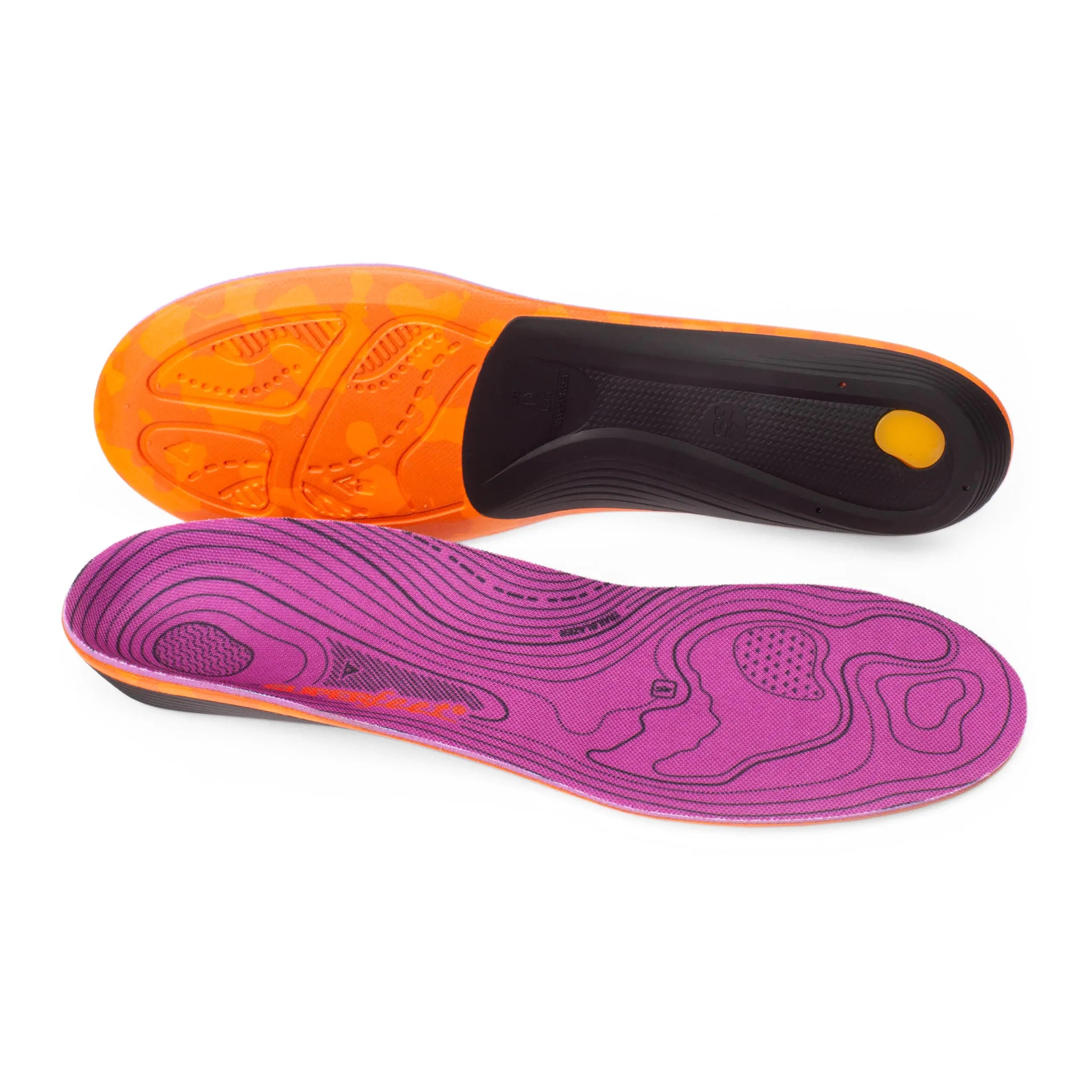 Superfeet Hike Womens Support Insoles - Trim-to-Fit Comfort Carbon Fiber Orthotic Inserts for Hiking Boots or Shoes - Professional Grade - 8.5-10 Women